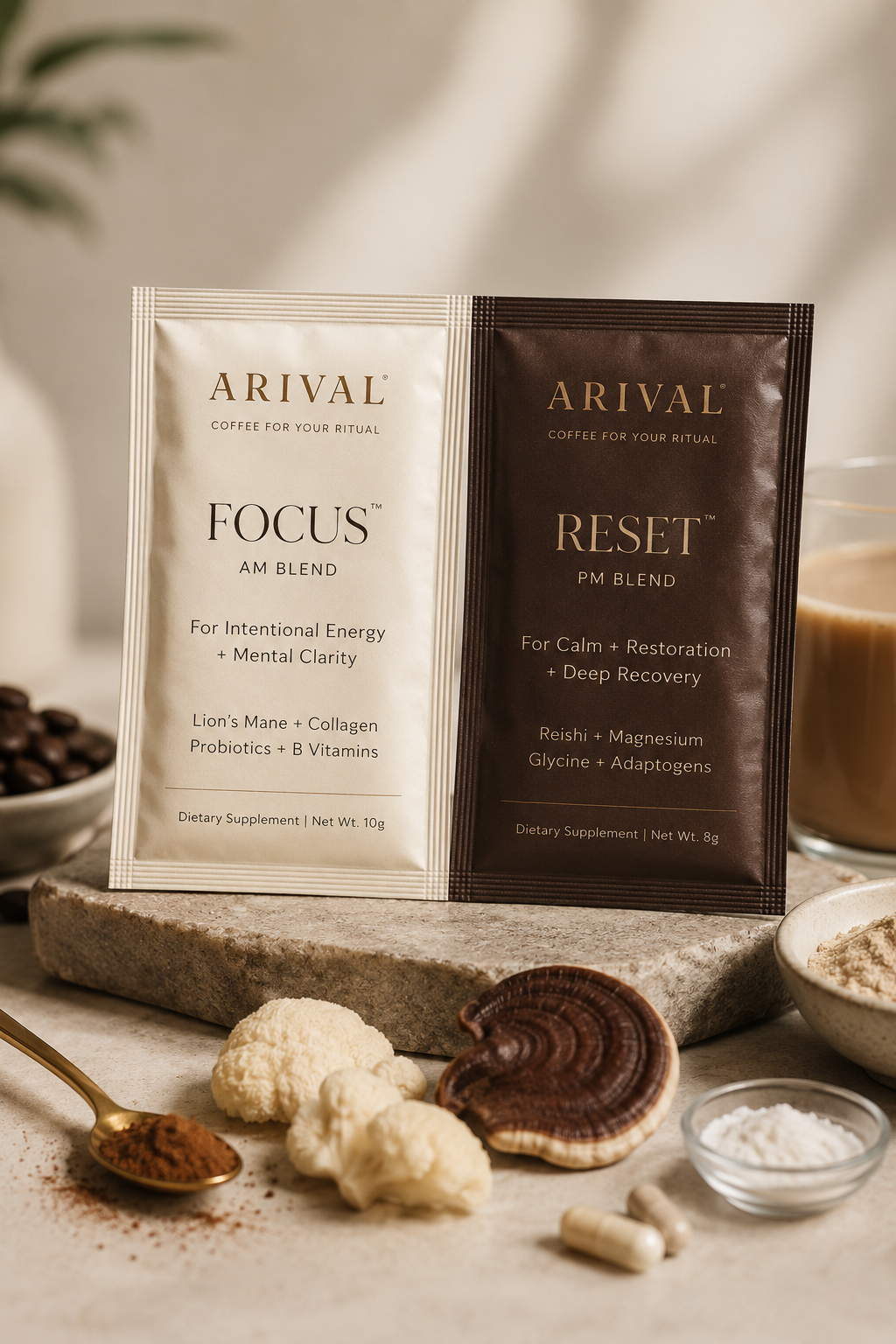 Arival Focus and Reset sachets